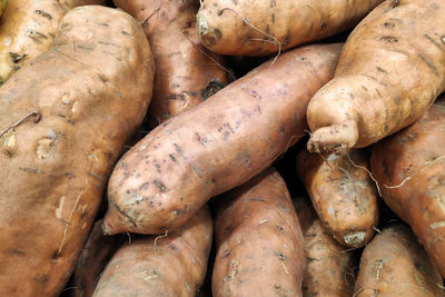 Full frame shot of carrots for sale at market stall