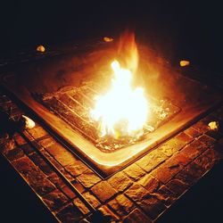 View of illuminated city at night