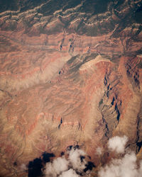 High angle view of land