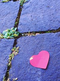 Heart shape on stone