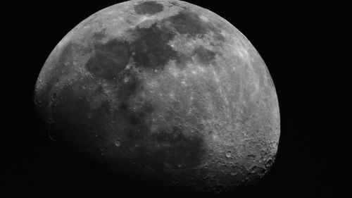 Close-up of moon against sky at night