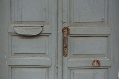 Close-up of closed door