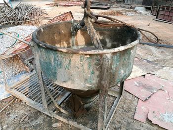 Close-up high angle view of wood