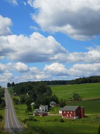 Scenic view of land against sky