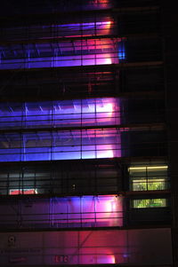 Low angle view of illuminated building