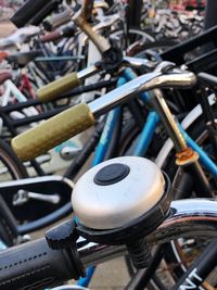 High angle view of bicycles