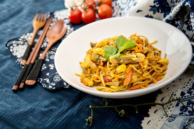 Close-up of food in bowl on table