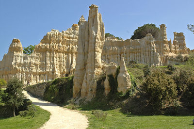 Low angle view of old ruin