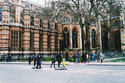 People walking in city