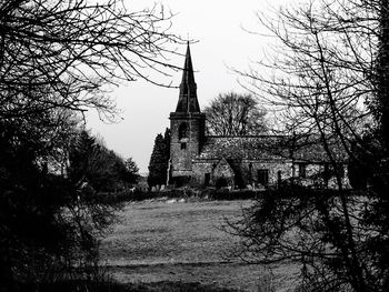 Low angle view of church against sky