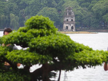 Built structure with trees in background