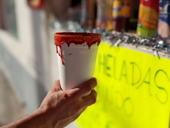 Getting a michelada in yucatan, mexico