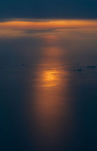 Scenic view of dramatic sky during sunset