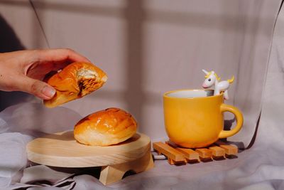 Morning breakfast with cakalang bread