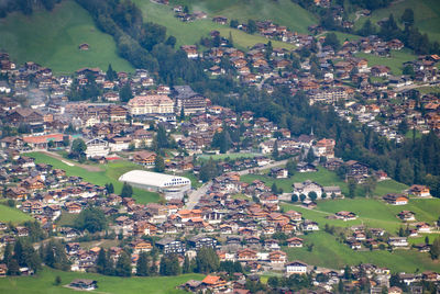 High angle shot of townscape