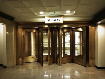 Interior of subway station