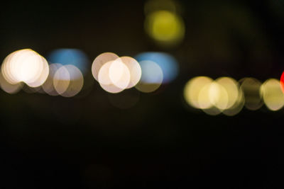 Defocused lights at night