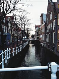 View of canal along buildings