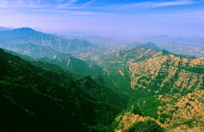 Aerial view of landscape against sky