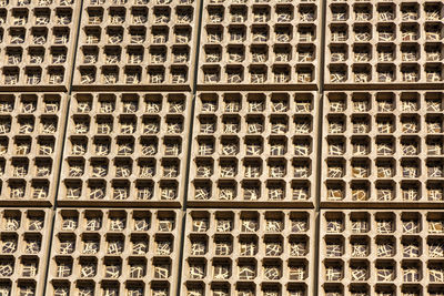 Full frame shot of bottle racks