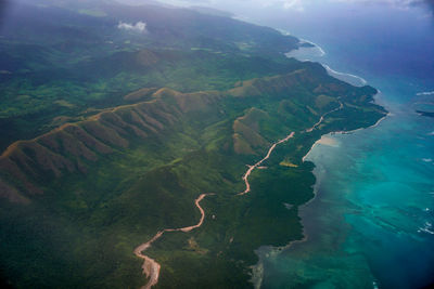 Aerial view of bay