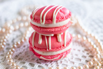 Close-up of cupcakes on table