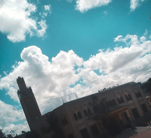 Low angle view of buildings against sky