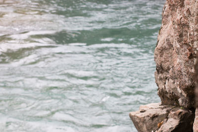 Close-up of rocks in sea