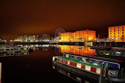 Reflection of buildings in water