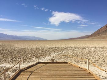 View of badwater basin against sky