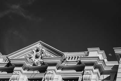 Low angle view of temple against sky