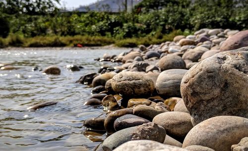 Rocks in river