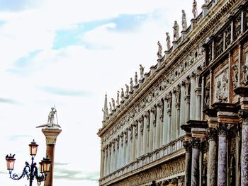 Low angle view of historical building against sky