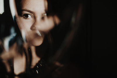 Close-up portrait of young woman