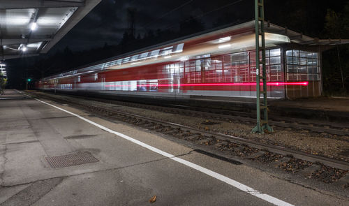 Train on railroad station platform against sky