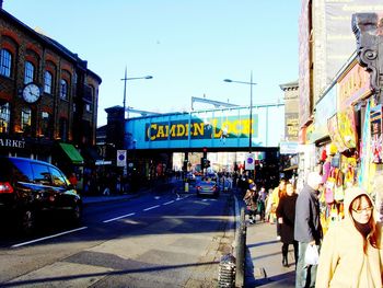 Road sign on city street