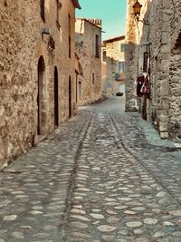 Narrow alley amidst buildings in town