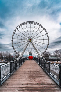 Low angle view of ferris wheel against sky