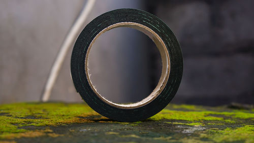 Close up of black double-sided tape