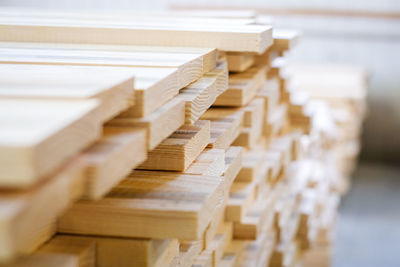 Full frame shot of stacked wood