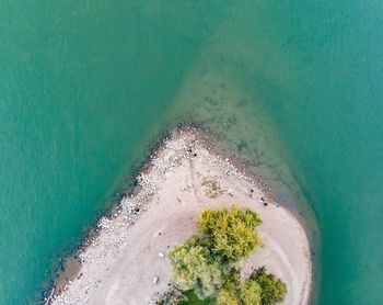 High angle view of beach