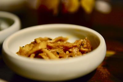 Close-up of meal served in plate