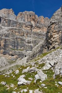 Scenic view of rocky mountains against sky