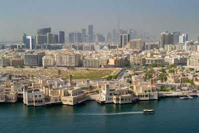 Aerial view on the dubai skyline