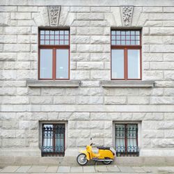 Cars parked in front of building