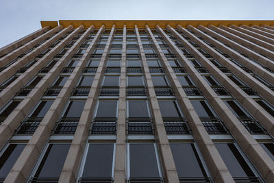 Low angle view of modern building against sky