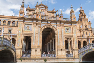 Low angle view of historical building