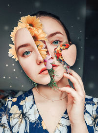 Close-up portrait of young woman