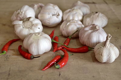 Close-up of vegetables on table