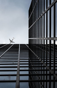 Low angle view of modern building against sky